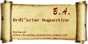 Brüszler Augusztina névjegykártya